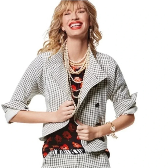 Cabi Windowpane Classic Blazer Jacket - Picture 2 of 7